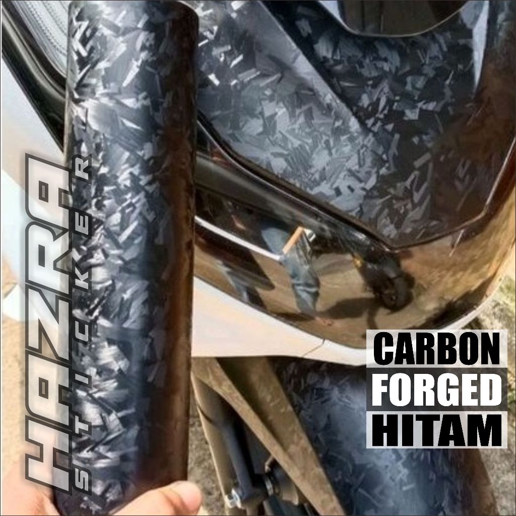 Skotlet Karbon Forged Hitam Doff Glossy Lebar 50cm