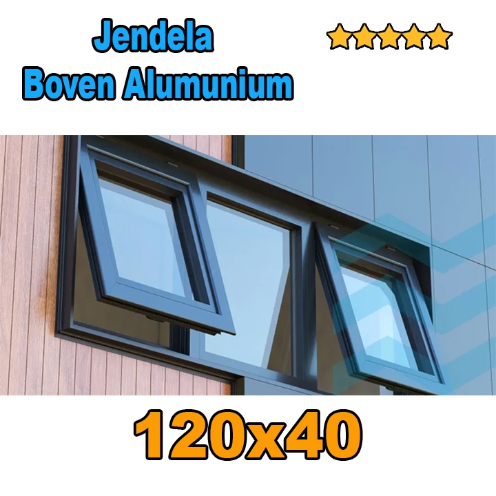 jendela boven aluminium 120x40 / jendela dapur alumunium / jendela boven (alumunium window)