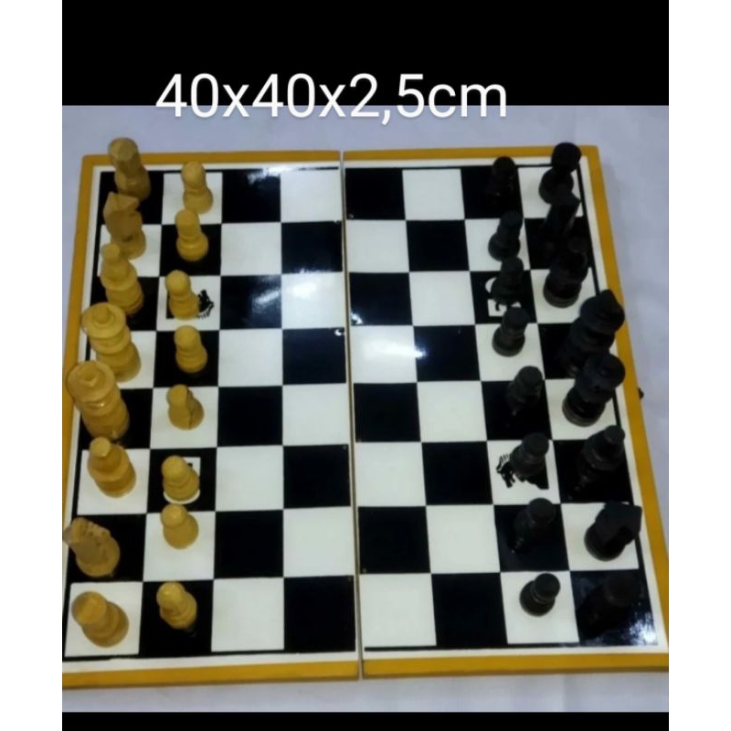 Papan Catur Kayu Bidak Kayu Uk 50x50x5cm / Papan Catur Plastik Bidak dan A436 catur magnet