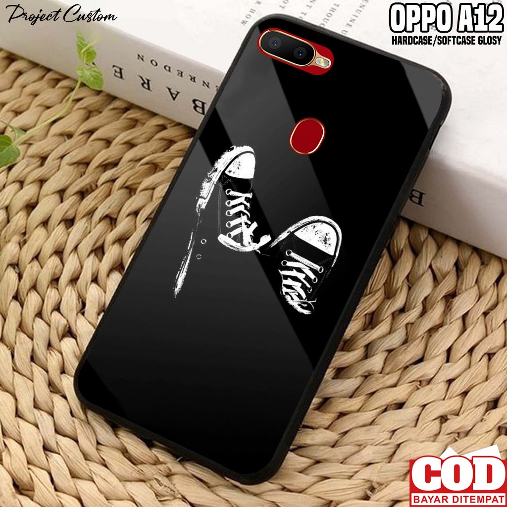 Case Oppo A12 - Casing Hp Oppo A12 Motif ( BLCK ) - Kondom Hp - Cassing Hp - Silikon Hp Oppo A12 - K