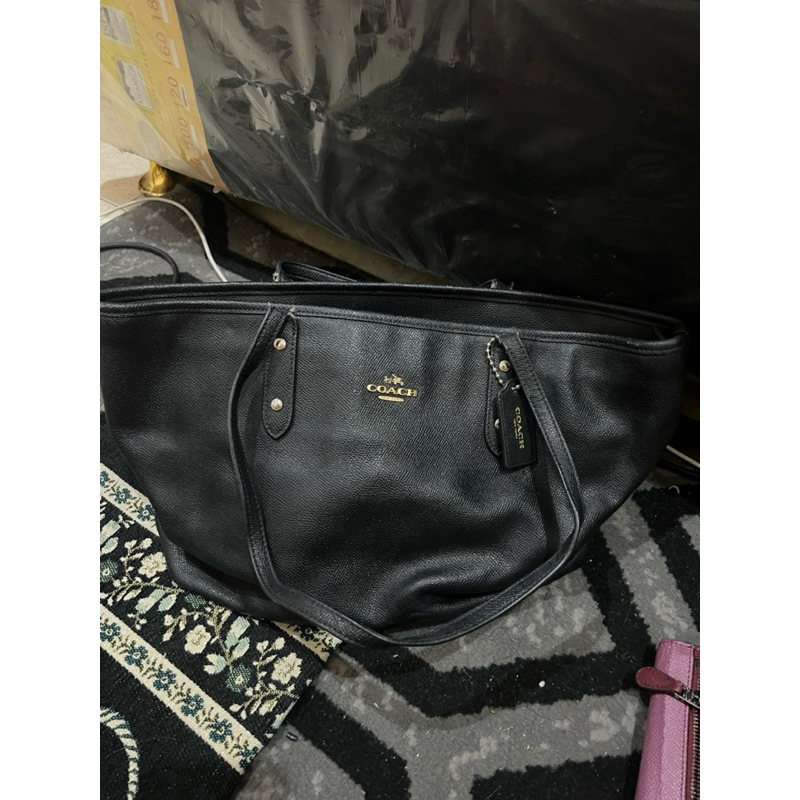 coach tote bag black preloved ORI