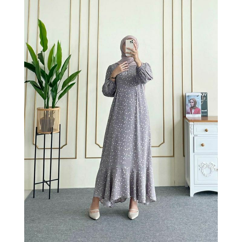 Loulia Dress ~ Gamis Korea Muslim Outfit Murah