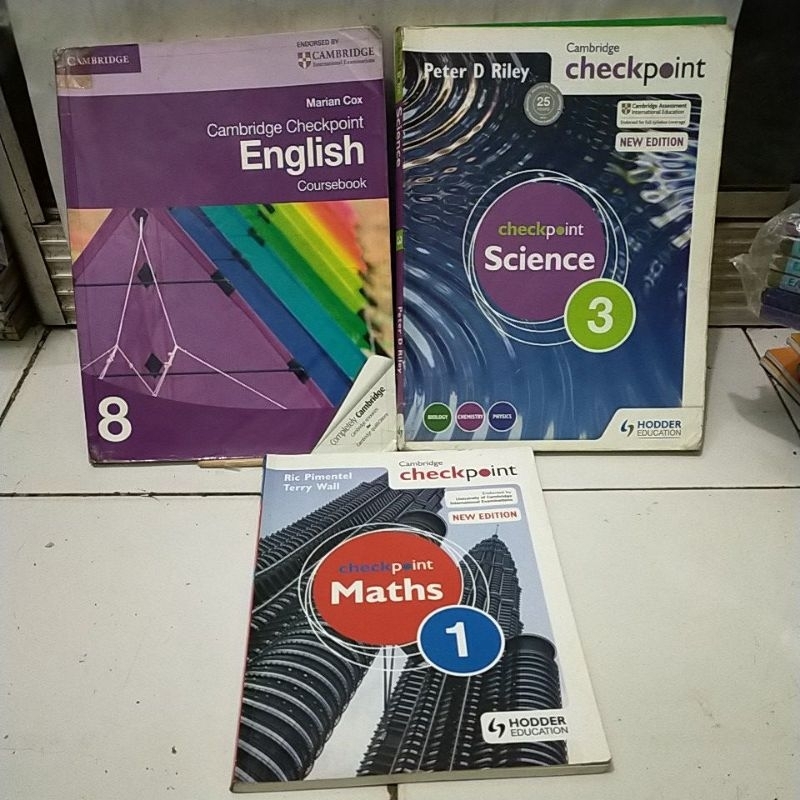 CAMBRIDGE CHECKPOINT ENGLISH COURSEBOOK 8 / CHECKPOINT SCIENCE 3/ CHECKPOINT MATHS 1new edition