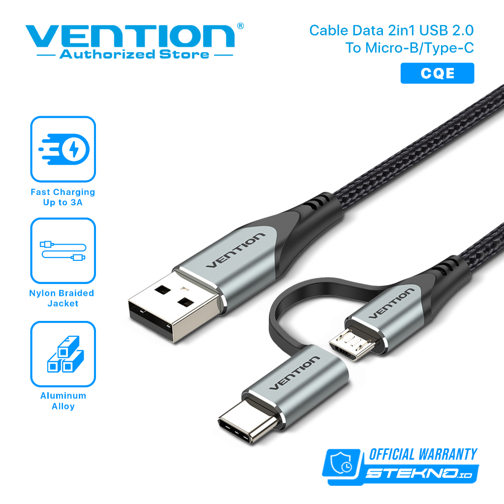 VENTION Kabel Charger Data USB A 2.0 to Micro USB Type C