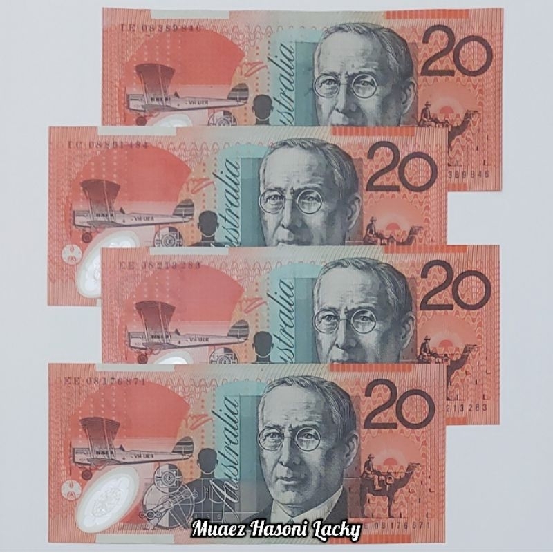 Koleksi Australia Dolar Pecahan 20 Dolar Kuno Polymer
