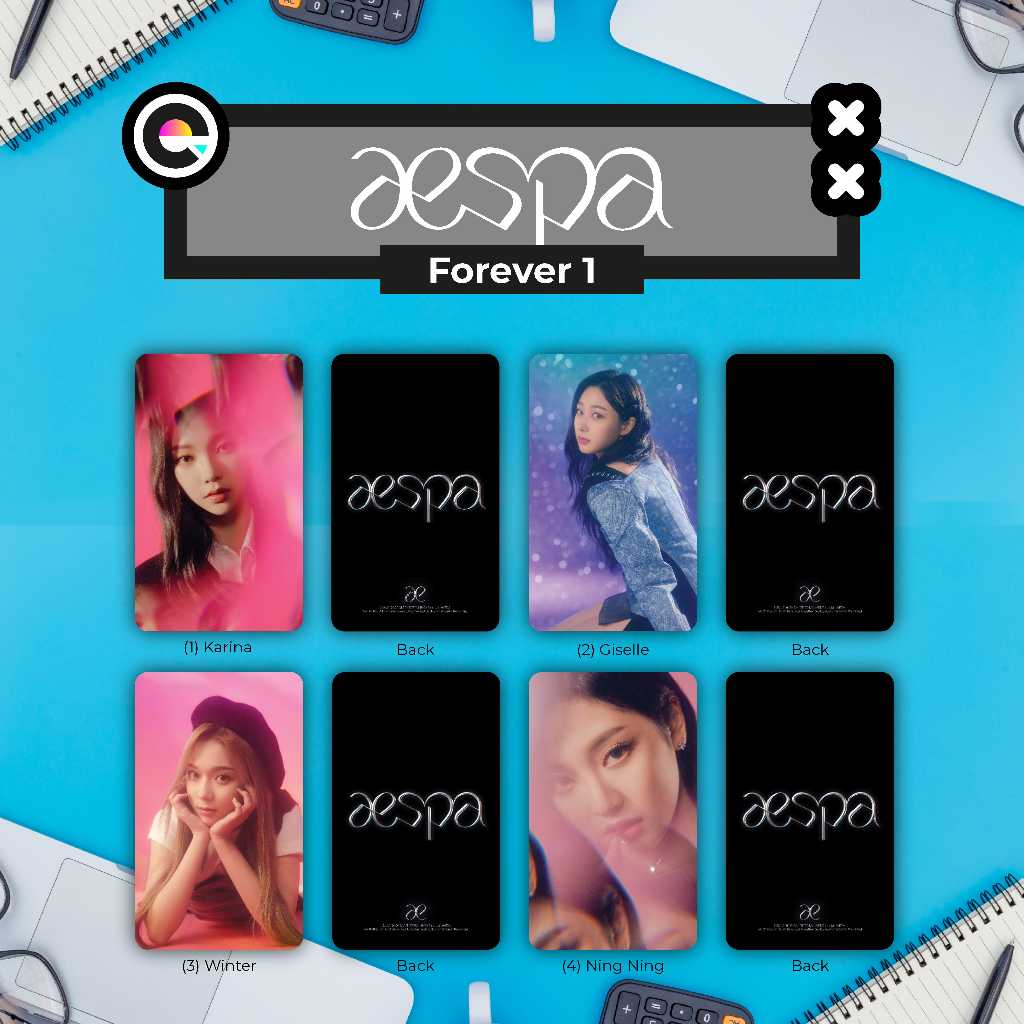 Photocard PC Aespa Forever 1 Album Kpop