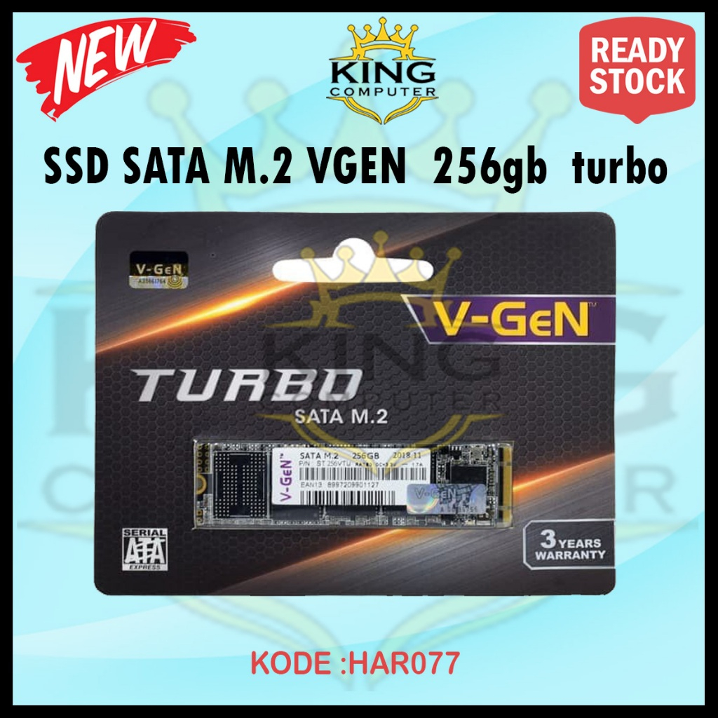 V-GEN SSD M.2 SATA 256GB TURBO SSD VGEN