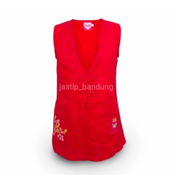 Rodeo Junior Girl Rompi Anak Perempuan Merah / Rodeo Girl Rompi Red / Rompi Rodeo Junior / Rodeo Jun