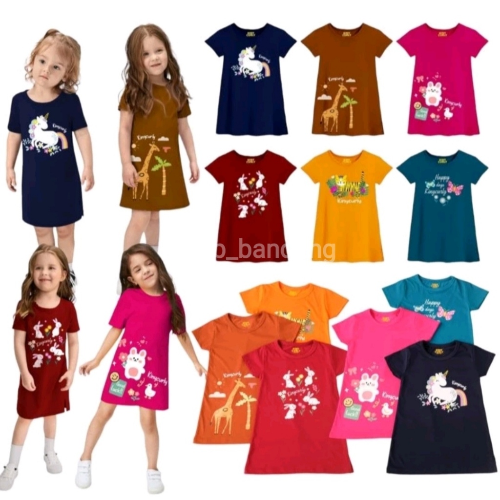 Kiny Curly Shila Slit Dress / Shila Slit Dress / Dress Anak By Kiny Curly 1-8 Tahun / Shila Slit Dre