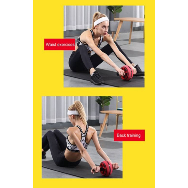Promo Loogdeel Wheel Sport/Alat Gym Fitness Abdominal Exercise Roller/ H PRO - Putih Diskon