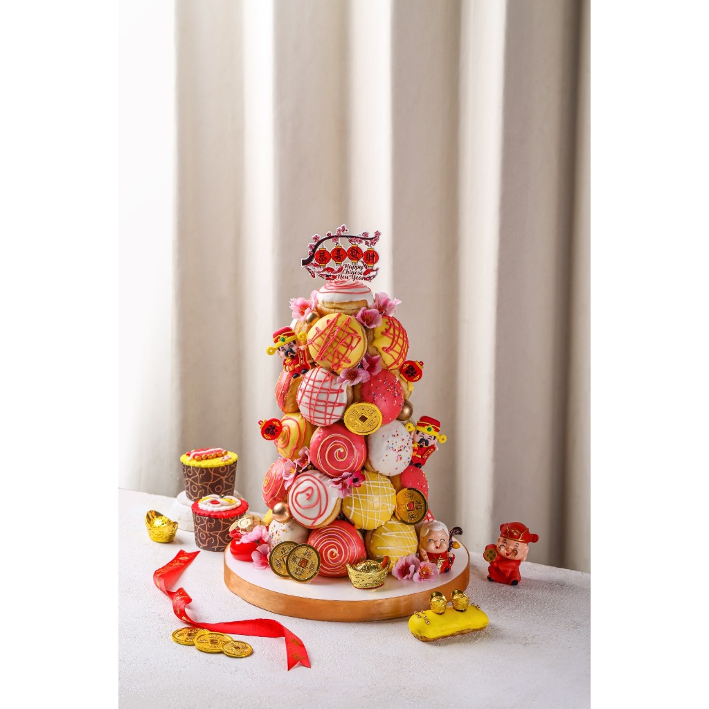 

Kue imlek | Cake CNY | Donat tower isi 30 pcs