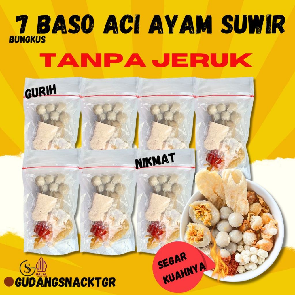 

[TANPA JERUK] 7 PCS AYAM SUWIR PEDAS PAKET USAHA FOOD CUANKI KALDU AYAM