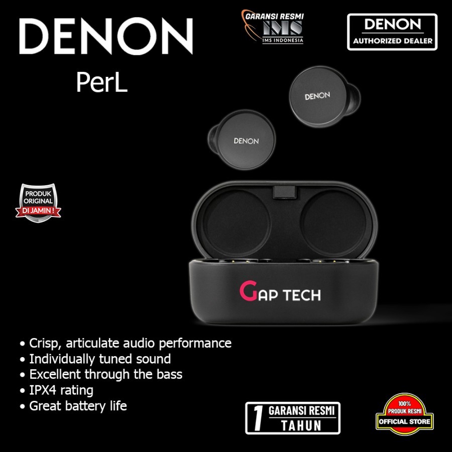 Denon PerL AptX Noise Cancelling True Wireless Earbuds TWS