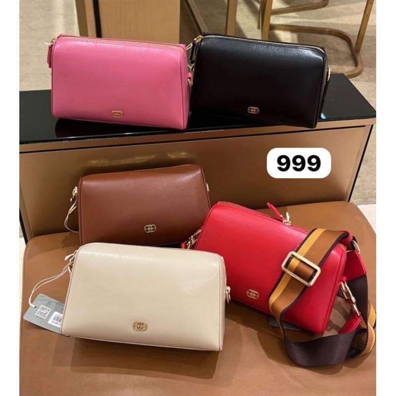 tas bonia original sling bag full leather tali lebar