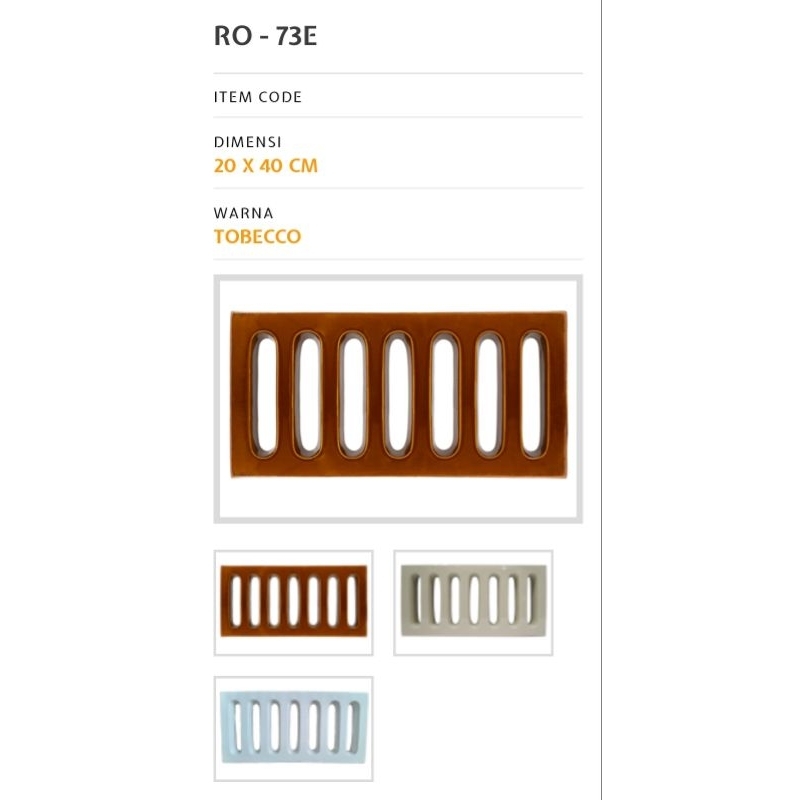 TRISENSA ROSTER KERAMIK 20X40 73E (VERTIKAL) | LOSTER KERAMIK 20X40 | LUBANG ANGIN