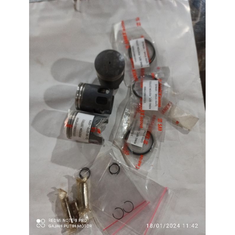 piston set / seher sanex qj50 star venus standar