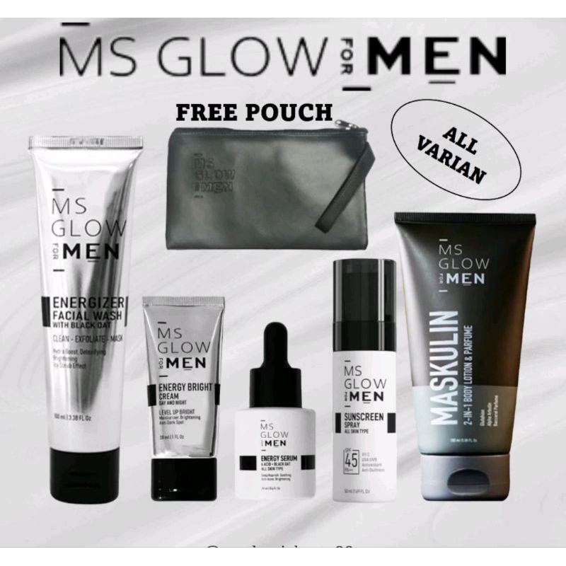 Ms glow men paket lengkap skincare pria