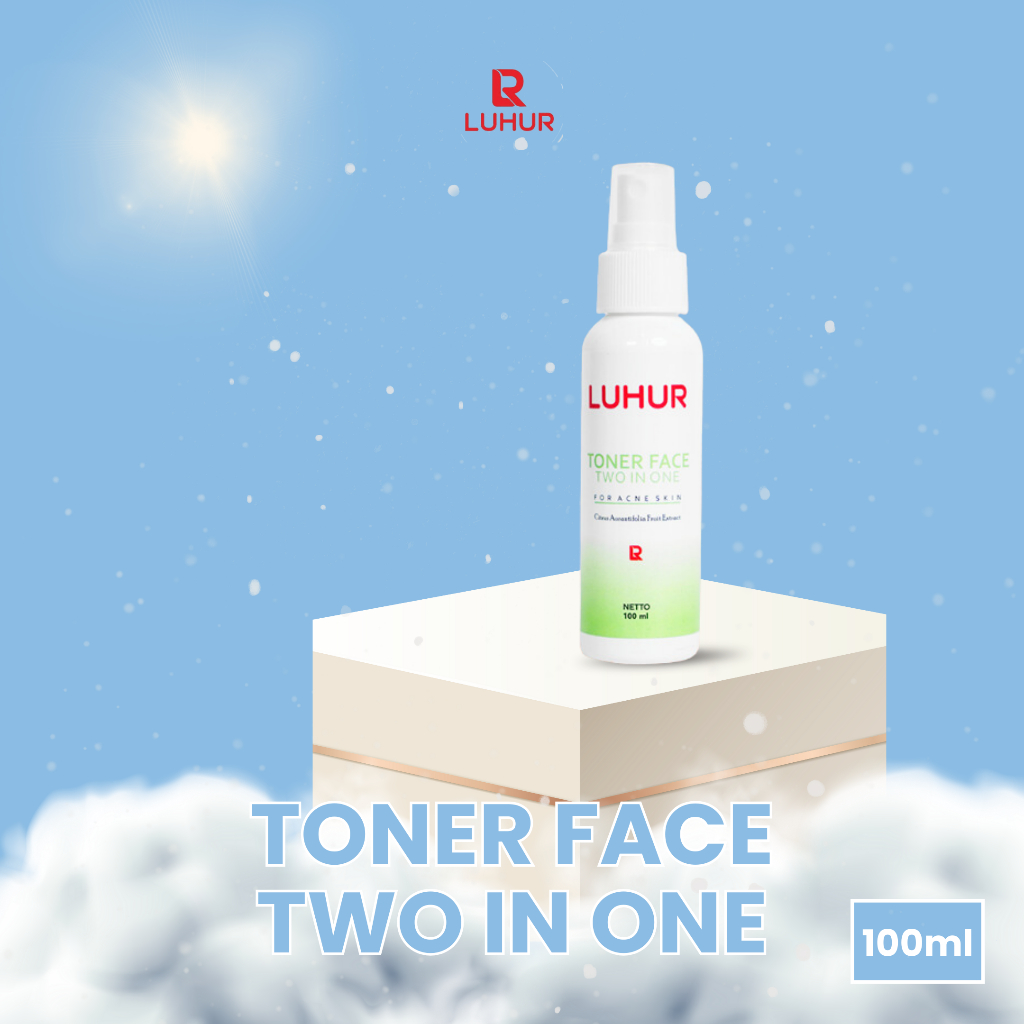 Toner Face Two In One Luhur Skincare Toner ACNE SKIN BPOM Pembersih Kulit Wajah Berjerawat Bruntusan