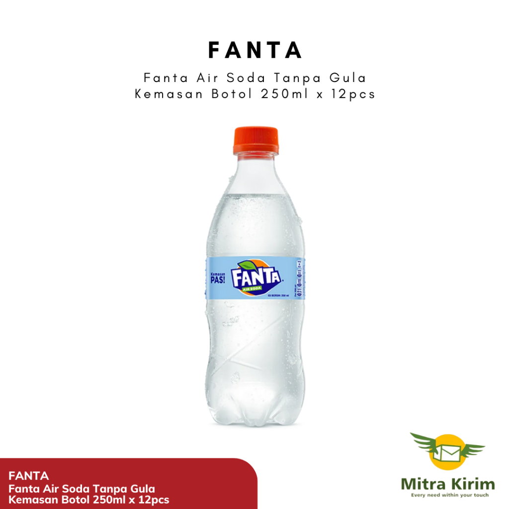 

Fanta Soda Water / Air Soda Putih 250ml x 12pcs Botol