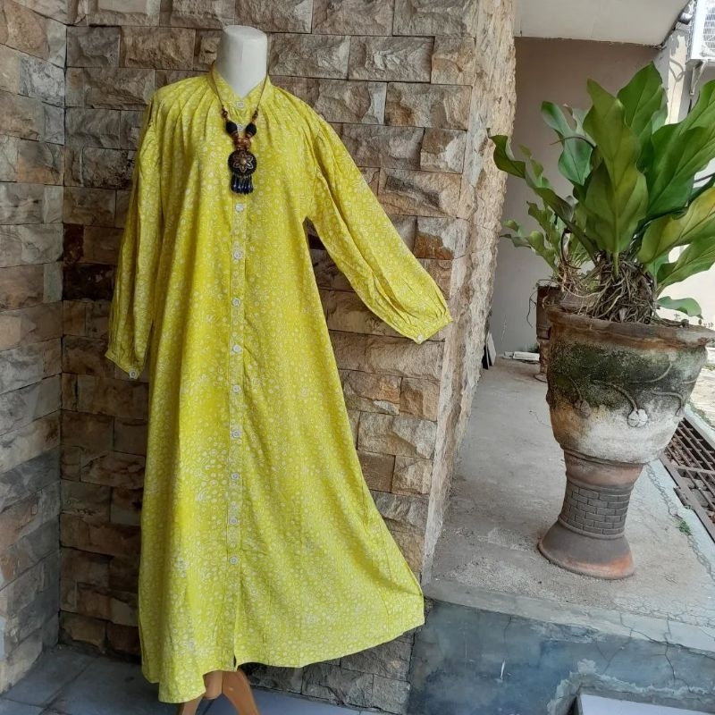 Gamis Twill Kancing Depan