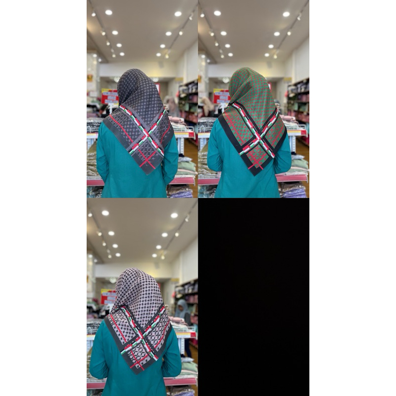 Segi 4 Hijab Palestina Motif Sorban Voal Premium // Jilbab Palestina (motif 1)