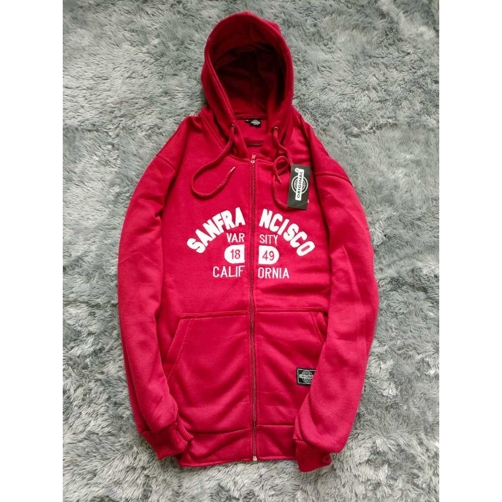 Best Deals Hoodie Stm Jaket Who Au Zipper Sanprancisco Hijau Abbu Full Tag Tulisan Full Bordir