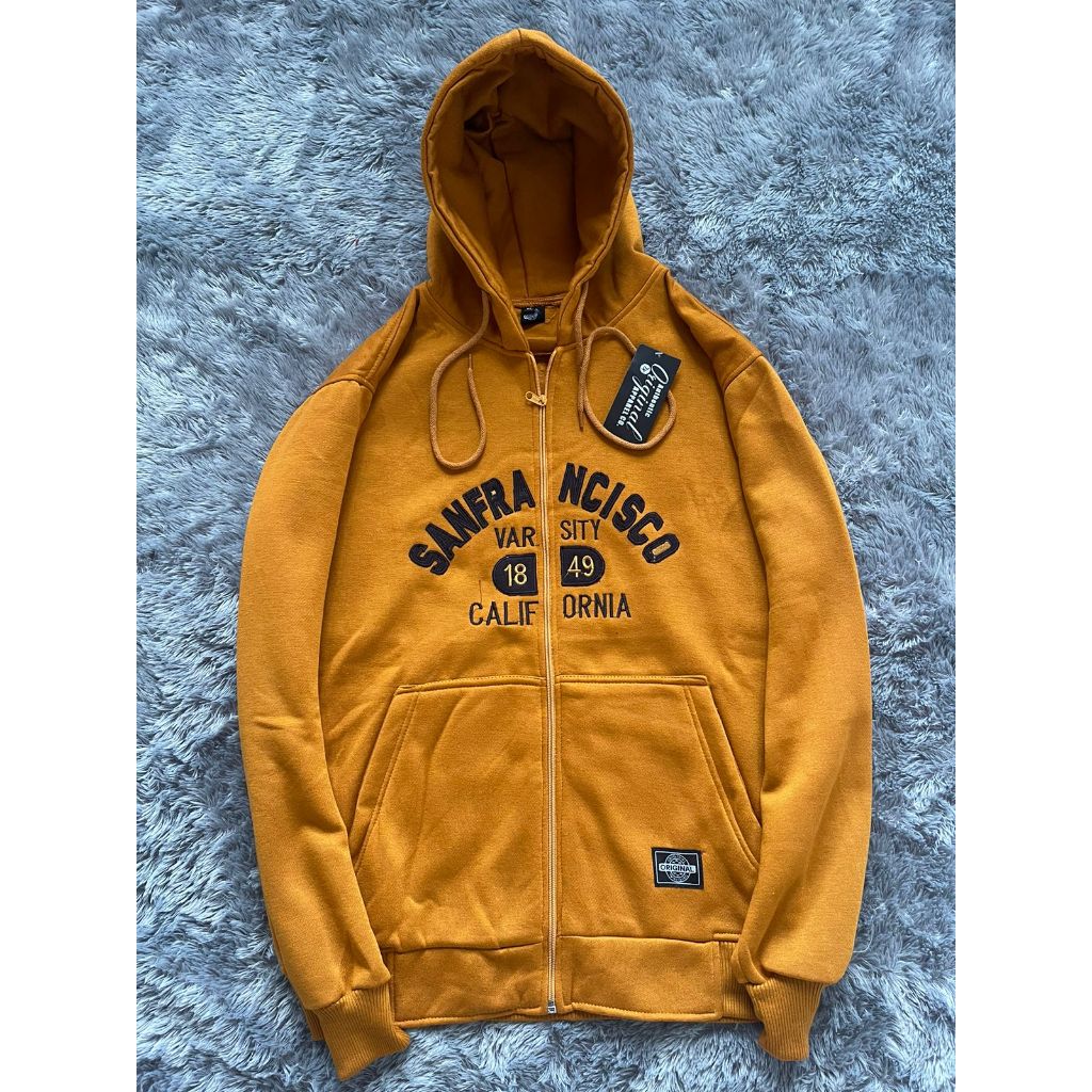 BIG PROMO HOODIE STM JAKET WHO AU ZIPPER SANPRANCISCO HIJAU ABBU FULL TAG TULISAN FULL BORDIR