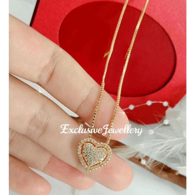 Kalung Love Premium Replika Berlian