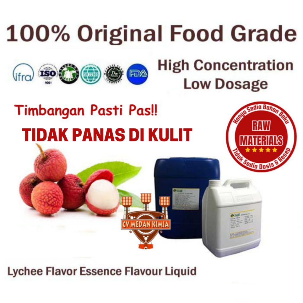 Aroma Lychee Flavour 500gr Leci Flavor Liquid Essence Leci Esen