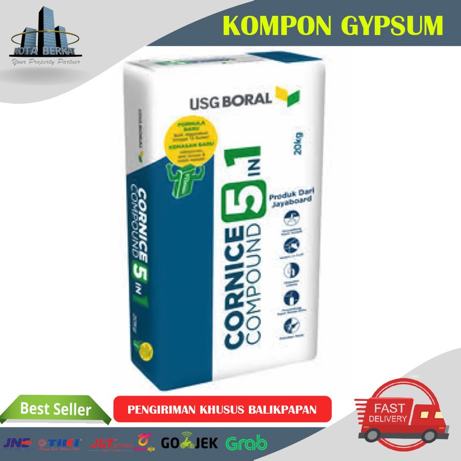 KOMPON GYPSUM 20KG JAYABOARD / COMPOUND JAYABOARD 20KG