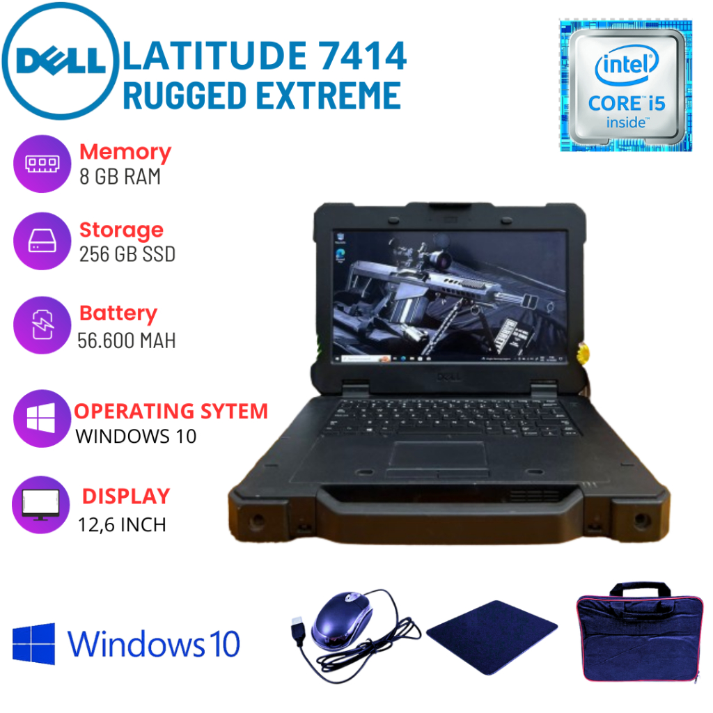 LAPTOP DELL LATITUDE 7414 RUGGED/7480/7400/7410 SECOND BERGARANSI 100%
