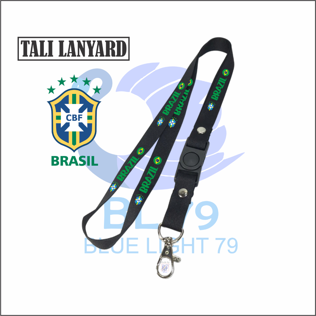 

Gantungan kunci BRAZIL / BRASIL / FIFA WORLD CUP 2022 QATAR tali Lanyard PREMIUM Lanyard ID Card Name Tag Flash Disk