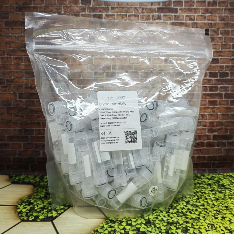 TABUNG CRYOGENIC VIALS 2 ML  FREE DNA & RNA STERIL | CYRO TUBE ISI 100 VIAL STERILE