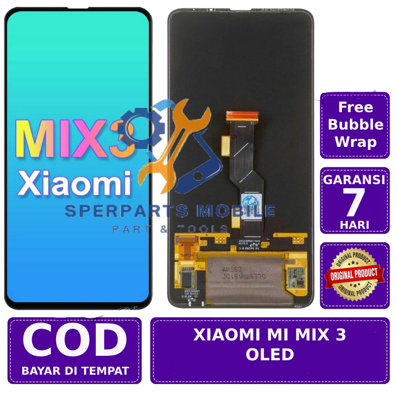 LCD XIAOMI MI MIX 3 OLED BIG FULLSET TOUCHSCREEN GARANSI+PACKING BUBBLE