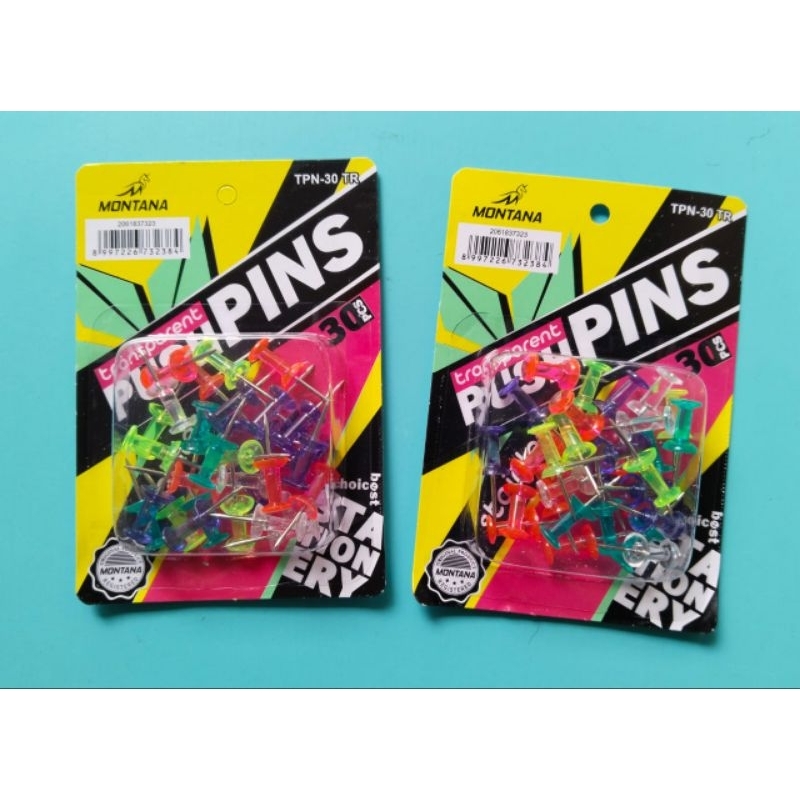 

PUSH PIN MONTANA TPN-30TR WARNA-WARNI TRANSPARAN