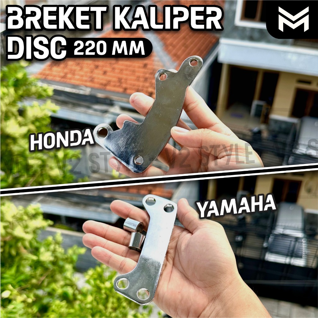 BRACKET DISC 220 MM BREKET KALIPER CAKRAM 220MM HONDA YAMAHA MATIC PNP BRAKET PIRINGAN UKURAN 220 MM