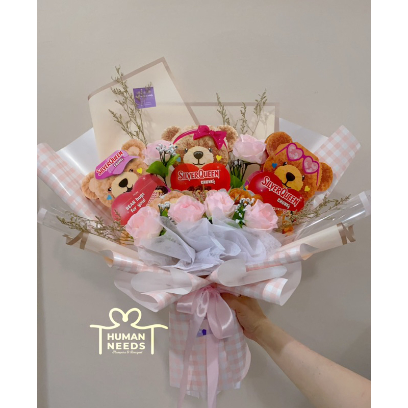 

Buket Cokelat Beruang Bear chunky Viral size large (Special edisi valentine)