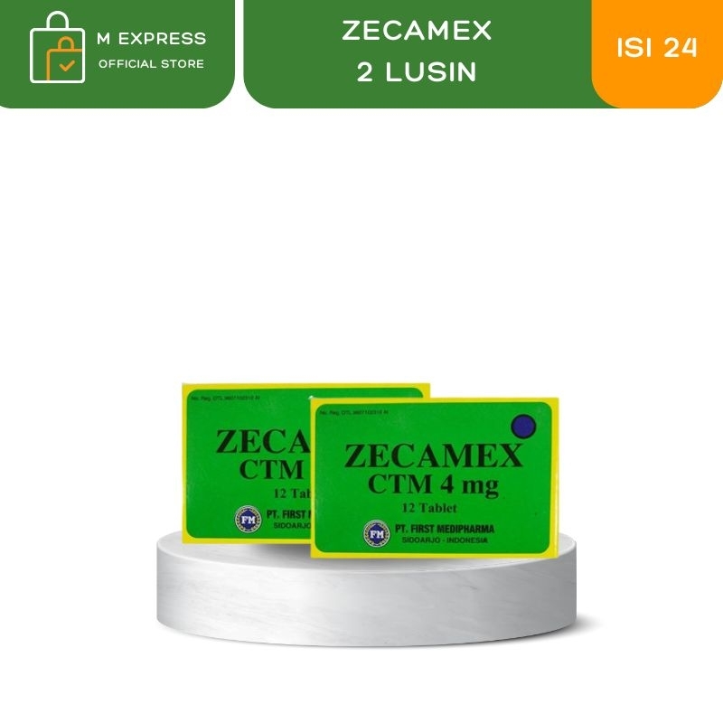 [M EXPRESS] Zecamex CTM 4mg / Obat Pilek Bersin Hidung & Mata Berair 12 Tablet
