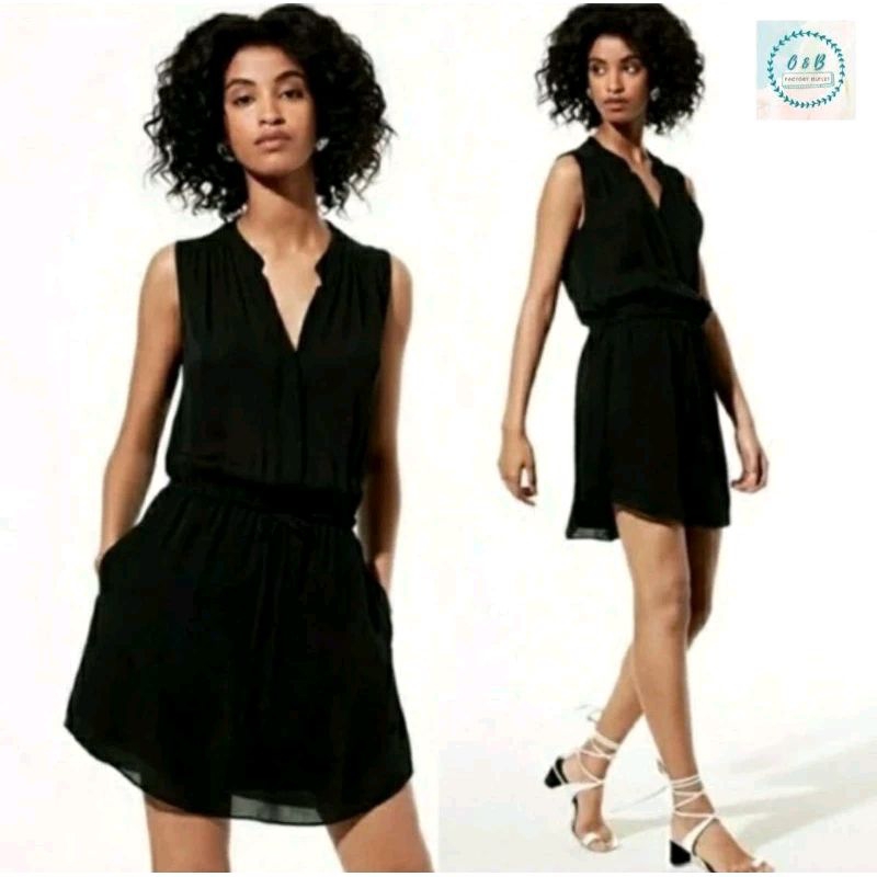 DRESS HITAM WANITA BAHAN CERUTI