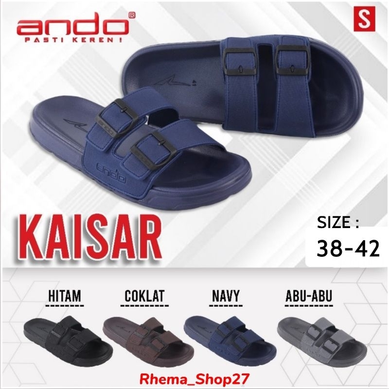 SANDAL ANDO KAISAR #TERBARU Sandal Slip On Pria Ando Kaisar 38-42