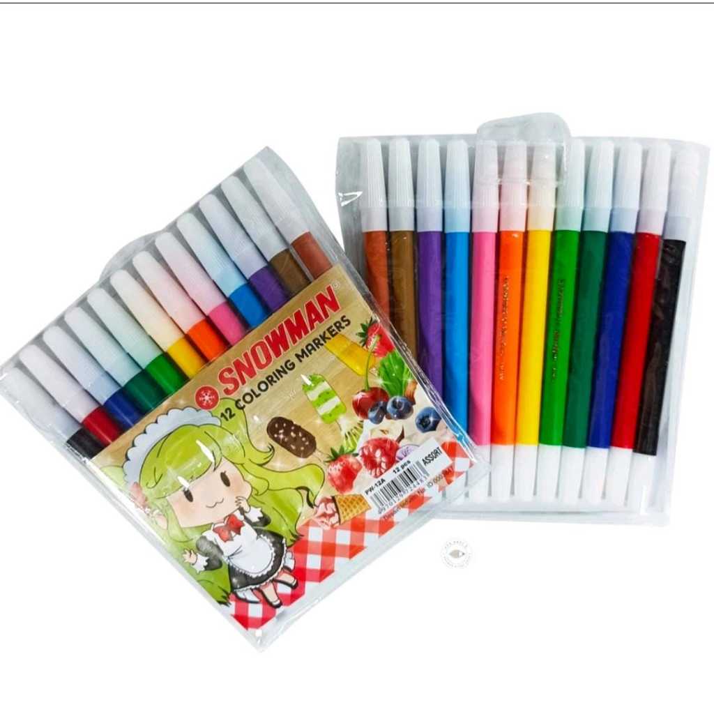 

Spidol Warna Snowman 12 Warna Spidol Colouring