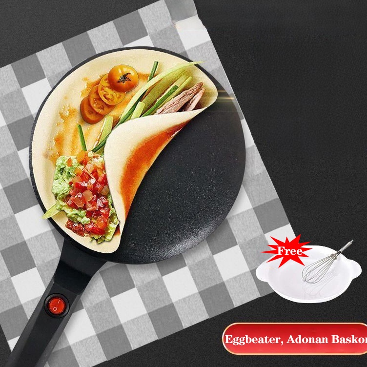 SiapPancake Crape Maker Teflon Alat Cetakan Pembuat Kulit Lumpia Risol Risoles Listrik  Ready Stock
