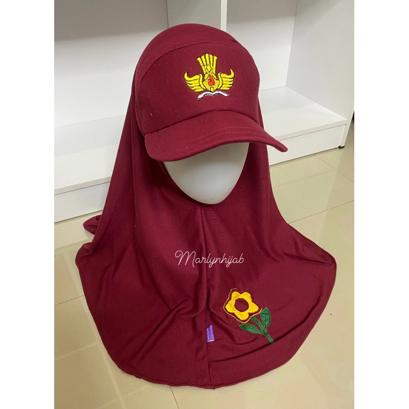 Jilbab Topi anak jilbab topi  jilbab anak /marlynhijab354