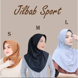 Bergo hamidah - Hijab instan Bergo Sport all size ukuran S M L Jilbab Bergo Hamidah Sporty