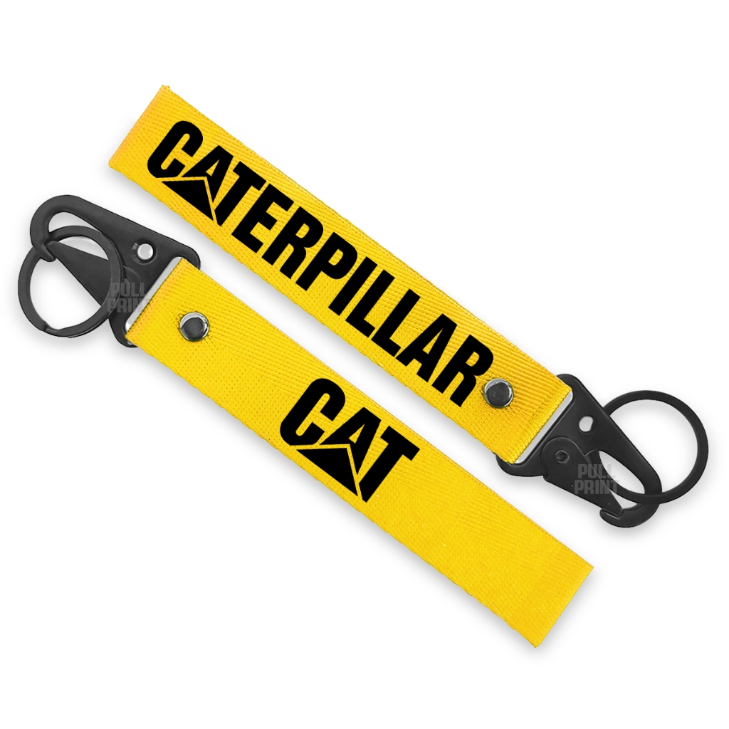 Webbing Keychain Gantungan kunci unik dan multifungsi bahan nylon premium motif CATERPILLAR banyak p