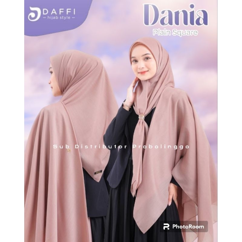 DAFFI HIJAB - DANIA  SEGIEMPAT POLOS DAFFI