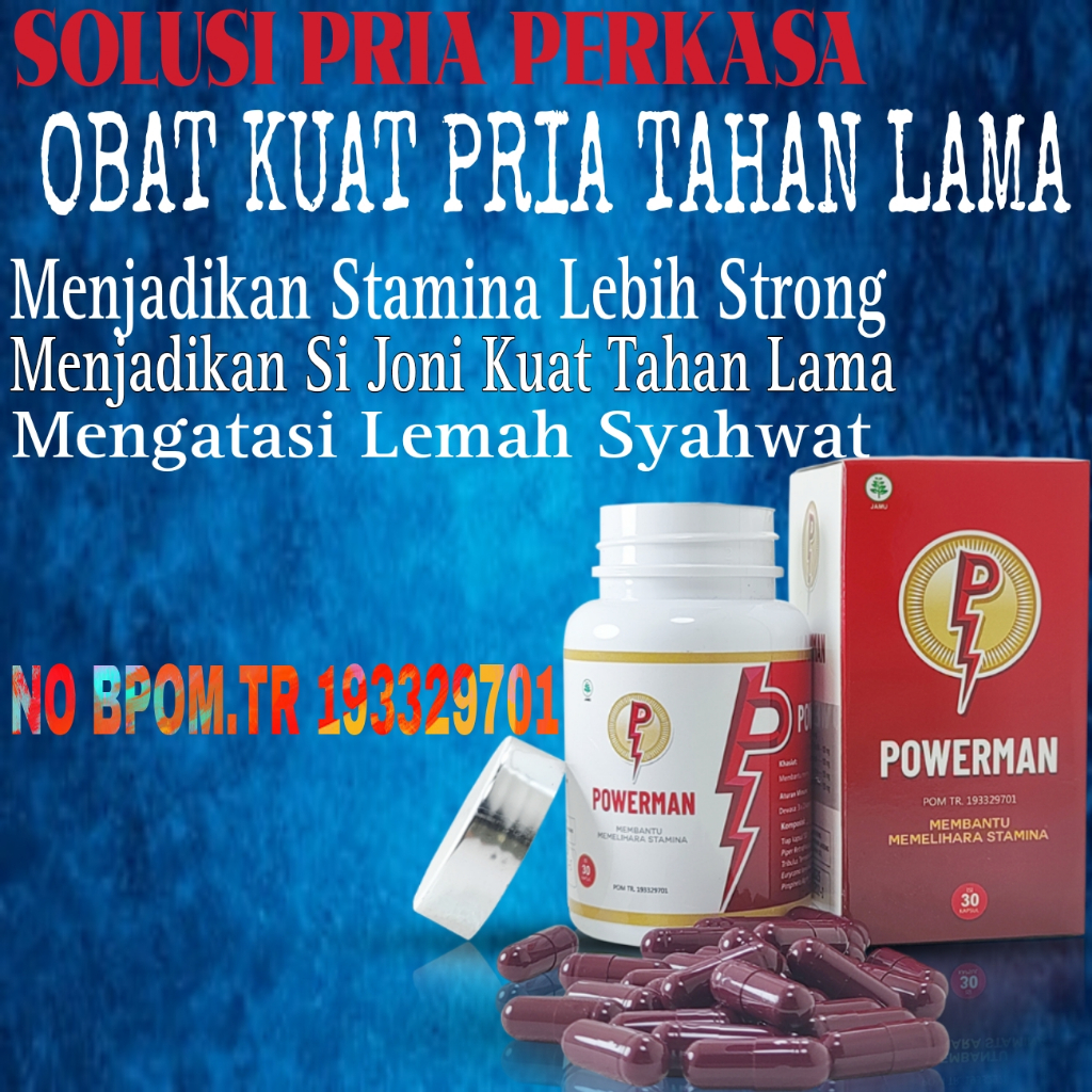 POWERMAN obat kuat pria tahan lama BPOM 100% ampuh