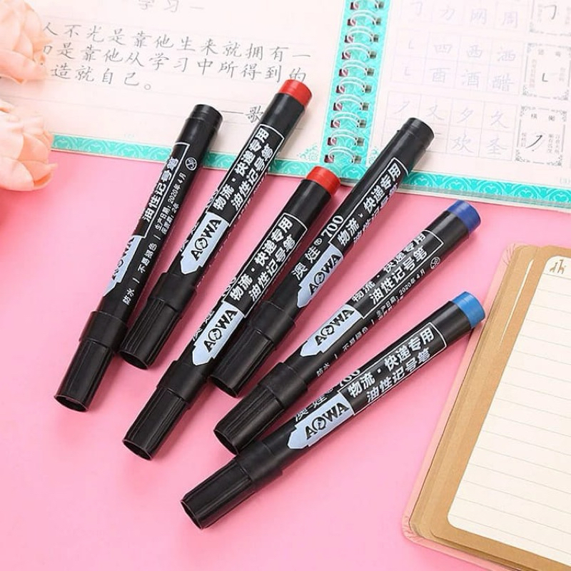 

AOWA Spidol Permanent/Spidol Hitam Biru Merah/Marker Permanent/Alat Tulis Spidol