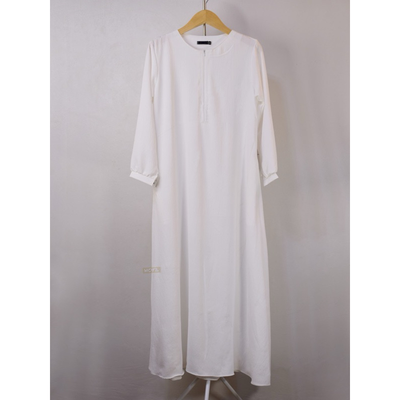 KEERAN DRESS GAMIS SYARI POLOS / GAMIS WANITA TERBARU TERLARIS-Putih