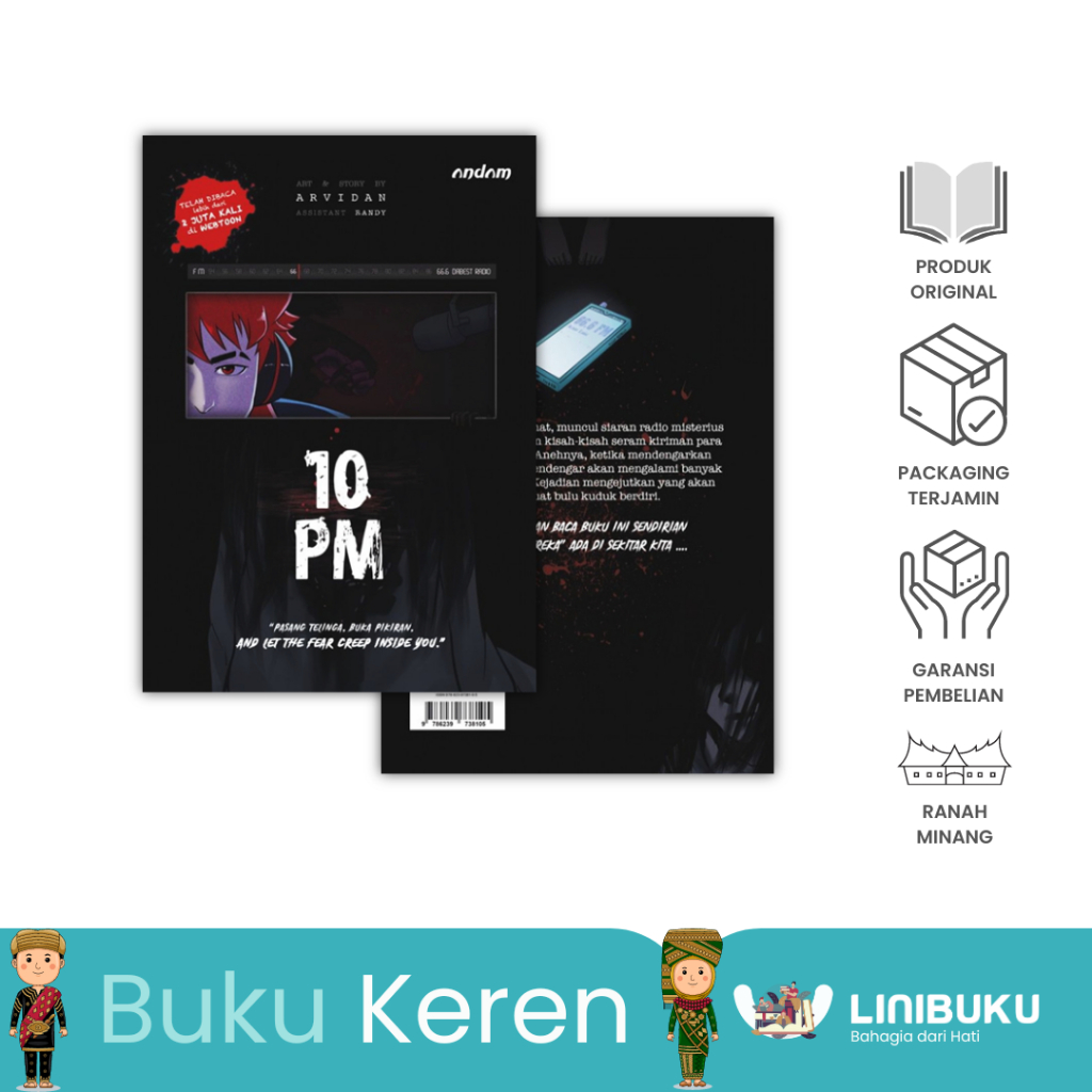 Komik 10 PM Penulis Arvidah - Andam terbitan Bumi Aksara